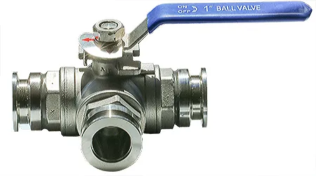 High-quality 3-way ball valve for vacuum systems - Ultra High Vacuum Solutions LLP