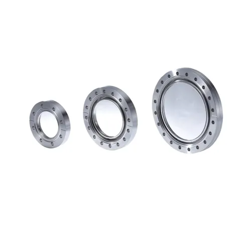 Vacuum viewports with protective mesh for safe optical access