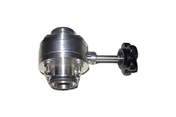 Butterfly valves for controlling flow in high and ultra-high vacuum systems