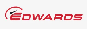 Edwards Vacuum logo, pioneering manufacturer of vacuum pumps and abatement solutions, part of Atlas Copco Group