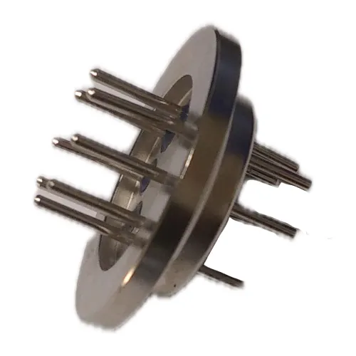Vacuum feed-through components for electrical, optical, and mechanical connections in sealed vacuum systems