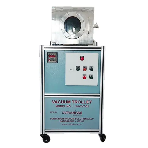 Vacuum trolley for portable handling and mobility of vacuum pumps and systems
