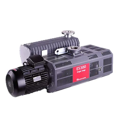 Heavy-duty single stage rotary vane vacuum pump by Ultrahivac for continuous industrial operations.