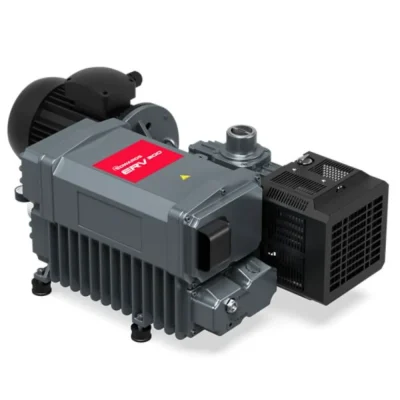 Single stage rotary vane vacuum pump by Ultrahivac designed for smooth and efficient vacuum generation.